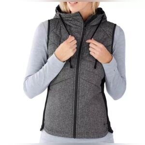 Smartwool Women's Smartloft 60 Hooded Vest merino wool gray black size M